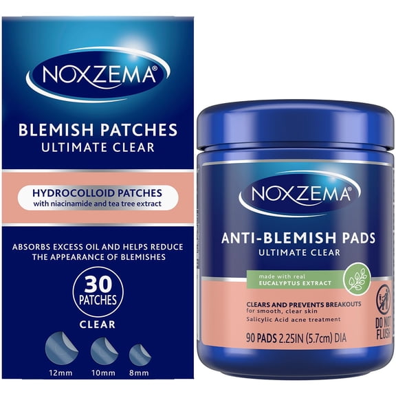 Kit de tratamiento para el acné Noxzema: parches y discos antiimperfecciones