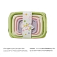 thumbnail image 3 of Linnome Set of 4 Square Food Storage Containers Bento Lunch Boxes with Airtight Lids Leakproof for Meal Prep, 3 of 6