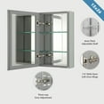 thumbnail image 2 of Blossom 15x26 Inch Aluminum Frame Mirror Medicine Cabinet (MC8 1526) | Adjustable 3-Way Hinges & Shelves, 2 of 4