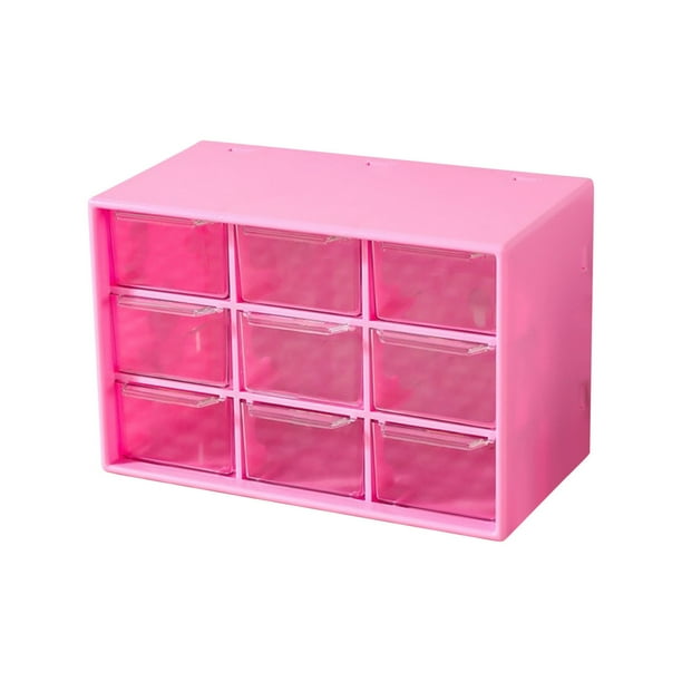 Caja de almacenamiento con cajones Nine Proof para papelería, joyería, cosméticos, cajones y pegatinas para estudiantes. Diseño compacto, plegable y portátil, estructura metálica de dos