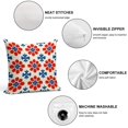 thumbnail image 3 of Red And Blue Pioneer Flower Modern Art Geometric Pillow Covers,Red And Blue Pioneer Flower Modern Art Geometric Throw Pillow Covers 18"×18" ,Living Room Sofa Couch Pillow Covers,Decorative Pillow Cove, 3 of 7