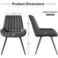 thumbnail image 3 of Hawsaiy Modern Upholstered Dining Chairs Set of 6, Comfy Kitchen Side Chairs with Thick Cushions & Metal Legs, Dark Gray, 3 of 8