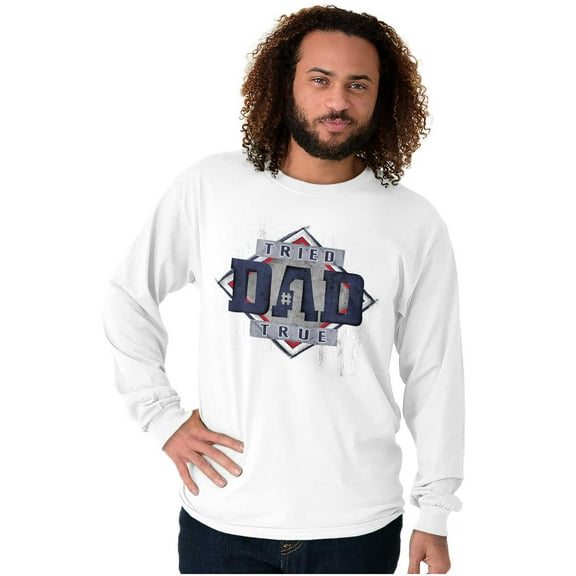 Father's Day Tried and True Dad Cool Men's Big & Tall Long Sleeve Graphic Tee Brisco Brands 2X