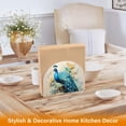 thumbnail image 5 of Peacock in Blue Acrylic Napkin Holder Clear Paper Tissue Dispenser Kitchen Dining Room Bathroom Party Hotel, 5 of 8