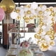 thumbnail image 2 of Kit de arco y guirnalda de globos, juego de decoración de globos de fiesta de 138 piezas, confeti dorado y globos plateados, blancos y transparentes para despedidas de soltera y baby shower, bodas, 2 of 5