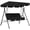 Black 6, variant on Decorative Ceramic Garden Stool with Double-Coin Knotted Ring Design, 14x17 Inch Porcelain Side Table for Patio Seating, Antique Blue