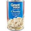 Great Value Chunky New England Style Clam Chowder Soup, 18.8 oz