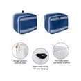 thumbnail image 2 of Fsddascl Blue Striped Small Toaster Cover 2 Slice, Kitchen Appliance Covers, Farmhouse Blue White Stripes Toaster Oven Cover with Loop, Bread Machine Cover Polyester Dust Cover Protection, 2 of 5