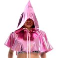 thumbnail image 1 of ZHAOCHENG Capas con capucha para mujer, capa con capucha brillante, disfraces de Halloween, accesorios de bruja vampiro, 1 of 5