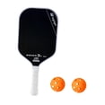 thumbnail image 1 of Pickleball Paddle Set Non Slip Pickle Ball Racquet For Players Outdoor Sports, White | 1 Paddle & 2 Balls, Anti Slip Handle, Helping To Improve Your Performance, 1 of 3
