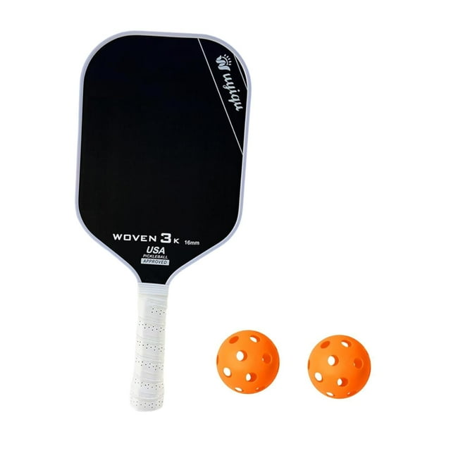 Pickleball Paddle Set Non Slip Pickle Ball Racquet For Players Outdoor Sports, White | 1 Paddle & 2 Balls, Anti Slip Handle, Helping To Improve Your Performance