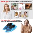 thumbnail image 3 of Toplive Shoe Covers Disposable 100 Pack(50 Pairs) Boot Covers Non-Slip for Indoor, Waterproof Shoe Booties Covers for Home, Real Estate, Workplace, Construction, Medical, Floor, Travel, Rain-Blue, 3 of 7