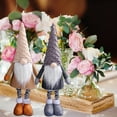 thumbnail image 4 of Christmas Gnomes Plush Decoration, 23.6 Inch Large Standing Swedish Tomte Gnome with Telescopic Legs, Figurines Santa Ornaments for Holiday Decorations Home Decor, White, 4 of 7