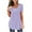 B112 Purple Womens Summer Tops Clearance Under $5, variant on Xqxayjr Short Sleeve Shirt for Women Summer Tops Under $5 Loose Fit Pleated Flowy Blouses Plus Size Crewneck Basic Going Out Clothes Birthday Gift