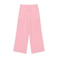thumbnail image 5 of FRSASU Wide Leg Pants Woman High Waisted Trendy Cropped Barrel Pull On Baggy Elastic Waist Loose Fit Pants with Pockets Pink, 5 of 9