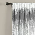 thumbnail image 4 of Shimmer Sequins Window Curtain Panels Dark Gray/Black 42X84 Set, 4 of 11
