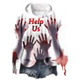 thumbnail image 2 of REUFTI Fashion Women's Halloween Printed Long Sleeve Round Neck Sweatshirt Hooded Tops Blouse,Sweatshirts For Women,Winter And Autumn Hoodies,Essentials Hoodie,Soft Fabric,Comfortable To Wear, 2 of 4