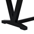 thumbnail image 4 of Benjara Oliver 72 Inch Dining Table With Faux Carrara Marble Top, White and Black, 4 of 5