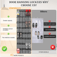 thumbnail image 5 of ZOWWKLLY Over the Door Shoe Organizer, Hanging Shoes Organizer with 40 Breathable Mesh Pockets, Large Capacity Shoe Rack for Closet, Non-woven Fabric Space Saving Hanging Storage Holder,Grey, 5 of 7
