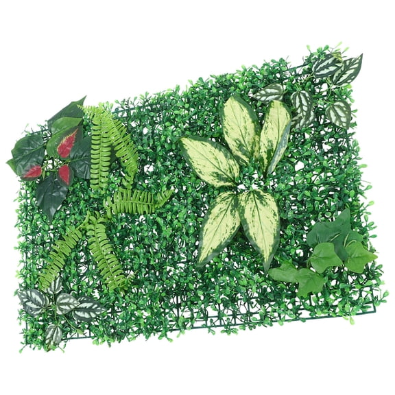 HOMEMAXS Artificial Plant Wall Fake Grass Boxwood Greenery Backdrop Faux Mat Indoor Plants Panel