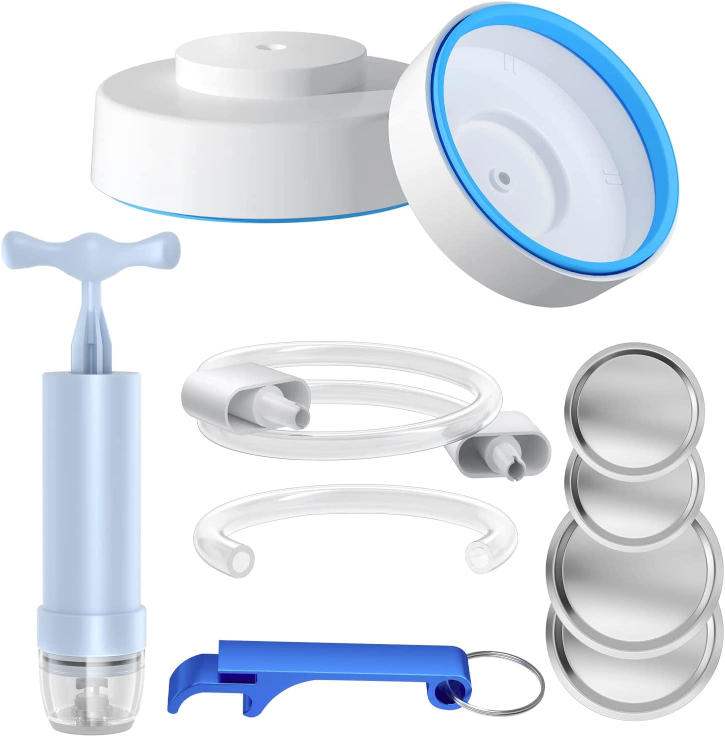 Mason Jar Vakuumier-Kit - Mit Handpumpe & Schlauch, Kompatibel Mit FoodSaver Für Einmachgläser
