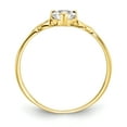 thumbnail image 2 of 10k Yellow Gold White Topaz Birthstone Ring April Gemstone, 2 of 9