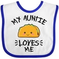 thumbnail image 3 of Inktastic My Auntie Loves Me with Taco Illustration Boys or Girls Baby Bib, 3 of 4