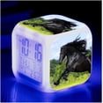thumbnail image 3 of Animal Caballo Colorido Cambio de Color Creativo Nuevo Pequeño LED Despertador Regalo electrónico Despertador (Color : 6) Kuyhfg Bienvenido a Kuyhfg, 3 of 5
