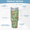 thumbnail image 5 of Logiee Indian elephant Print 40OZ Ice Bully Cup with Handle and Straw, Double Wall Stainless Steel Tumbler,Travel Coffee Cup with Lid, Summer Insulation and Cooling Cup, 5 of 8
