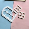 thumbnail image 4 of Marco de ventana en miniatura, Estructura estable DIY Decorative Dollhouse Ventanas de Madera de Madera Arqueada para la decoración de Colgante, 4 of 7