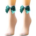 thumbnail image 2 of JeashCHAT Women Mesh Breathability Big Bow Net Socks Short Fishnet Thin Socks Stockings, 2 of 8