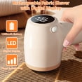 thumbnail image 5 of Fabric Shaver Lint Remover, Rechargeable Sweater Defuzzer with 5 Leaf Stainless Steel Blades, Lint Shaver with LED Display for Removing Clothes Fuzz, Yellow, 5 of 8