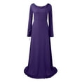 thumbnail image 4 of Riforla Women Dresses Vintage Sleeve Sweetheart Dress Panel Women Court Dress Plus Size Long Dress Gothic Dress Purple L, 4 of 4