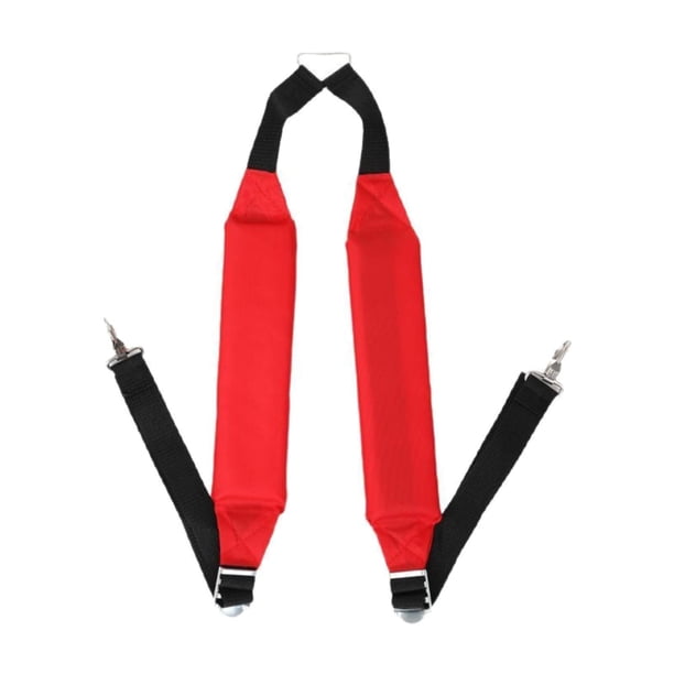 Arnés para cortacésped con correa acolchada para podadora de jardín rojo