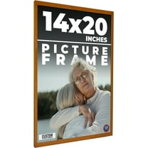 14x20 Honey Brown Real Wood Picture Frame Width 0.75 inches | Interior Frame Depth 0.5 inches |