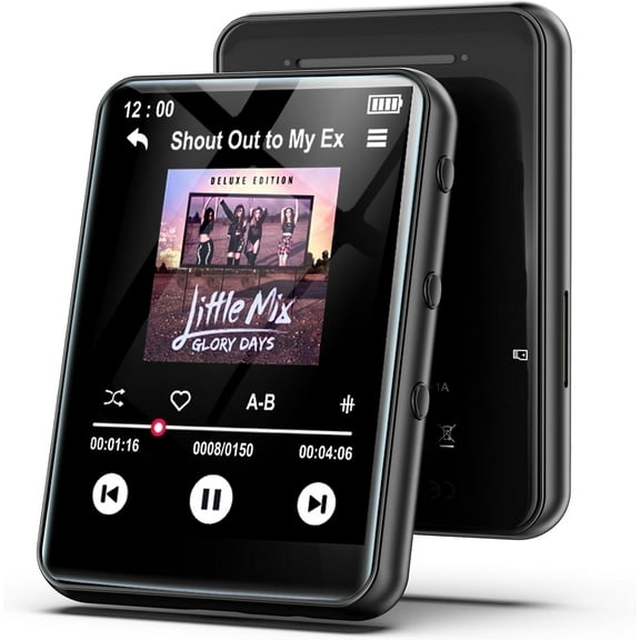 Bluetooth MP3 Player 64GB 2.4" Color Touch Screen Sports MP3 Music Player with Bluetooth FM Radio