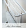 thumbnail image 5 of Yamazaki Home Bath Towel Hanger, White, Steel,  Holds towels up to 24.5" x 58", Supports 2.2 pounds, Water Resistant, 5 of 7