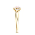 thumbnail image 4 of Rosec Jewels IGI Certified Lab Grown Pink Diamond Flower Engagement Ring 1 Carat - Fancy Pink Color and E-VS1 Clarity - Pink White Diamond Ring, 18K Yellow Gold, US 7.50, 4 of 9