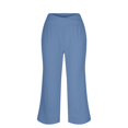 thumbnail image 4 of Bovemsi Lounge Pants Women Solid Color Casual Loose Pocket Sports Pants Wide Leg High Waist Palazzo Pants, 4 of 6