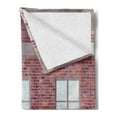 thumbnail image 2 of Modern Soft Flannel Fleece Throw Blanket, Red Brick Wall Loft Interior with Windows to City Urban Contemporary Design Print, Cozy Plush for Indoor and Outdoor Use, 70" x 90", Multicolor, by Ambesonne, 2 of 5