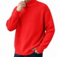 thumbnail image 2 of Babcutegg Big and Tall Mens Mock Neck Sweater Ribbed Knit Long Sleeve Soft Comfy Fall Winter Casual Pullover Sweaters Size 2XL, 2 of 6