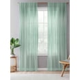 thumbnail image 5 of Sheer Curtains 84 Inches Long, Green Semi Sheer Curtains Light Filtering Window Treatment, Modern Abstract Art Ombre Striped Privacy Voile Drapes for Living Room Bedroom 52x84 Inch, 5 of 7