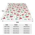 thumbnail image 3 of Cauagu Vintage Christmas Reindeer Pattern Flannel Bed Blankets,Fleece Blanket Comfortable Air Conditioning Blanket for Sofa Bed Travel Couch & Living Room -80"x60", 3 of 8
