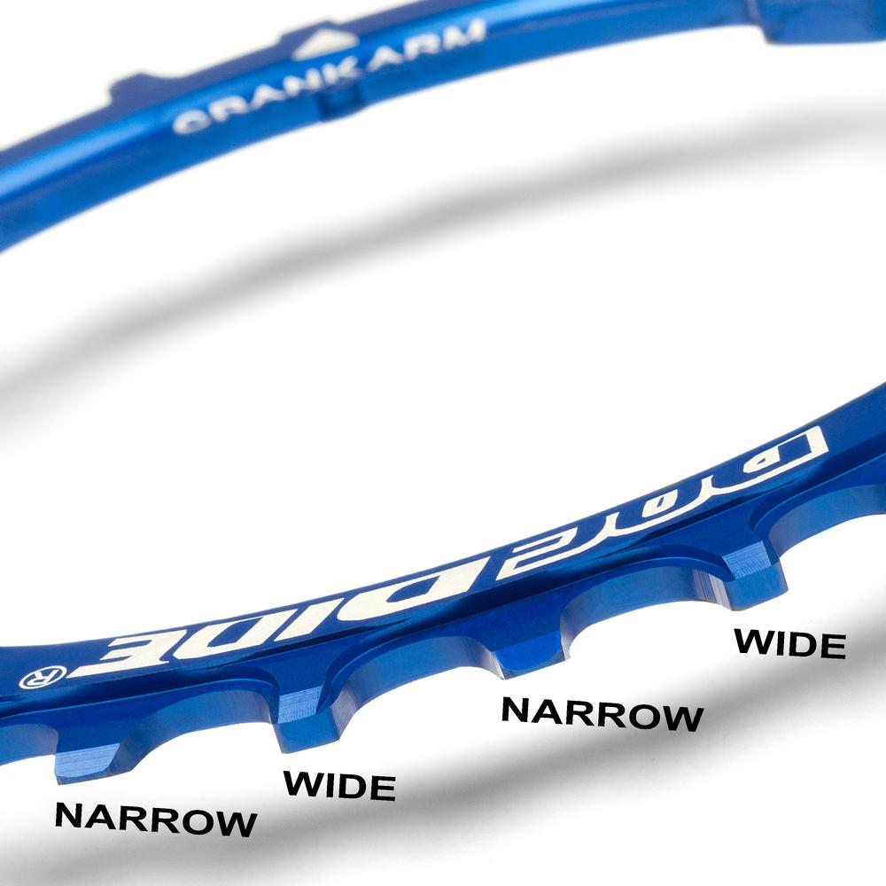 30T Narrow Wide Chainring 104 BCD Blue Aluminum With 4 Steel Bolts By RocRide For 9/10/11 Speed. - image 4 of 5