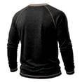 thumbnail image 5 of Men's Long Sleeve Crew Neck Pullover T Shirt Casual Fashion Solid Color Slim Fit Sports Tops Fall Winter Lightweight Soft Comfort Shirts, 5 of 8