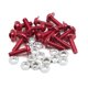 thumbnail image 1 of 15Pcs Tornillos de Tuerca M6 de Aleación de Aluminio Rojo Moto Carenado de Cabeza Hexagonal, 1 of 1