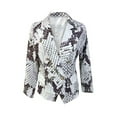 thumbnail image 4 of Aofany Womens Suit Office Blazers Business Attire Plaid Printed Long Sleeve Button Slimming Cardigan Coat Tops, 4 of 5