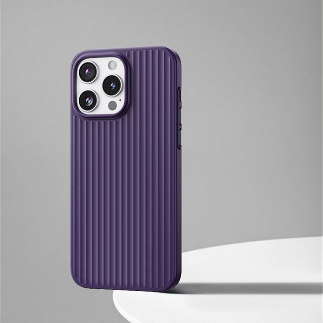 Luxury Corrugated Pattern For Magsafe Magnetic Wireless Charge Case For iPhone 16 15 14 13 12 Pro Max Bumper Hard PC Matte Cover tzw