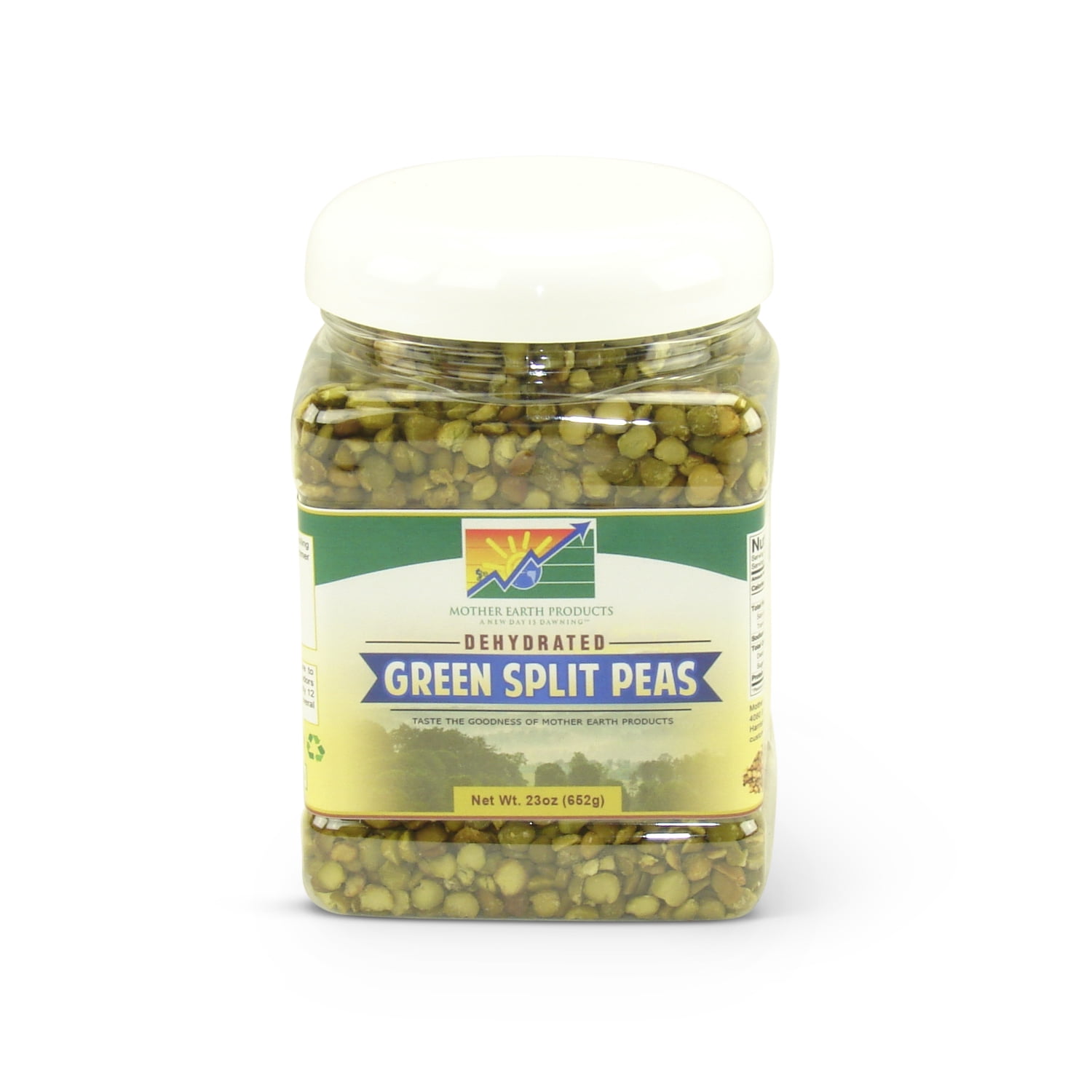 Mother Earth Products Dehydrated Green Split Peas, jar