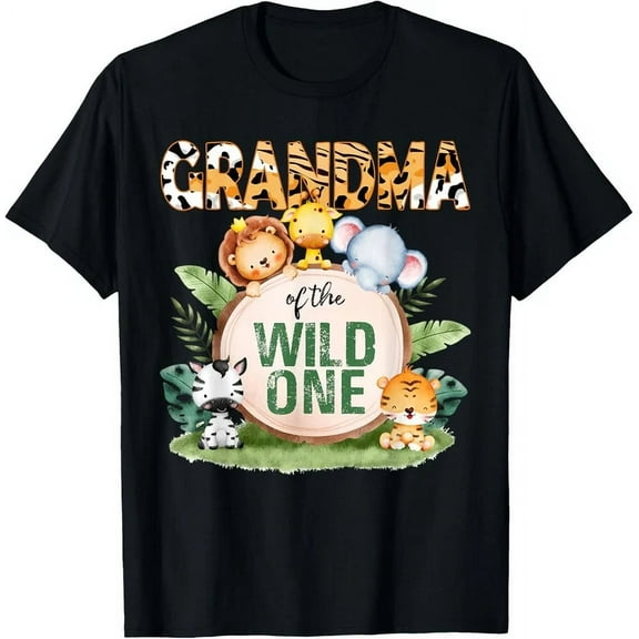 Grandma Of The Wild One 1St Birthday Safari Family Matching T-Shirt Unisex S-5XL Hot Trending Shirt, Vintage Birthday Gift